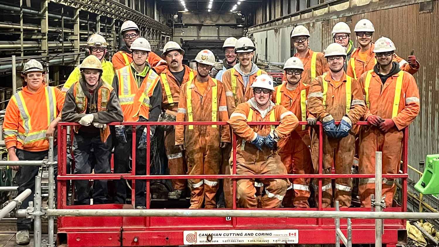 The crew on site, today